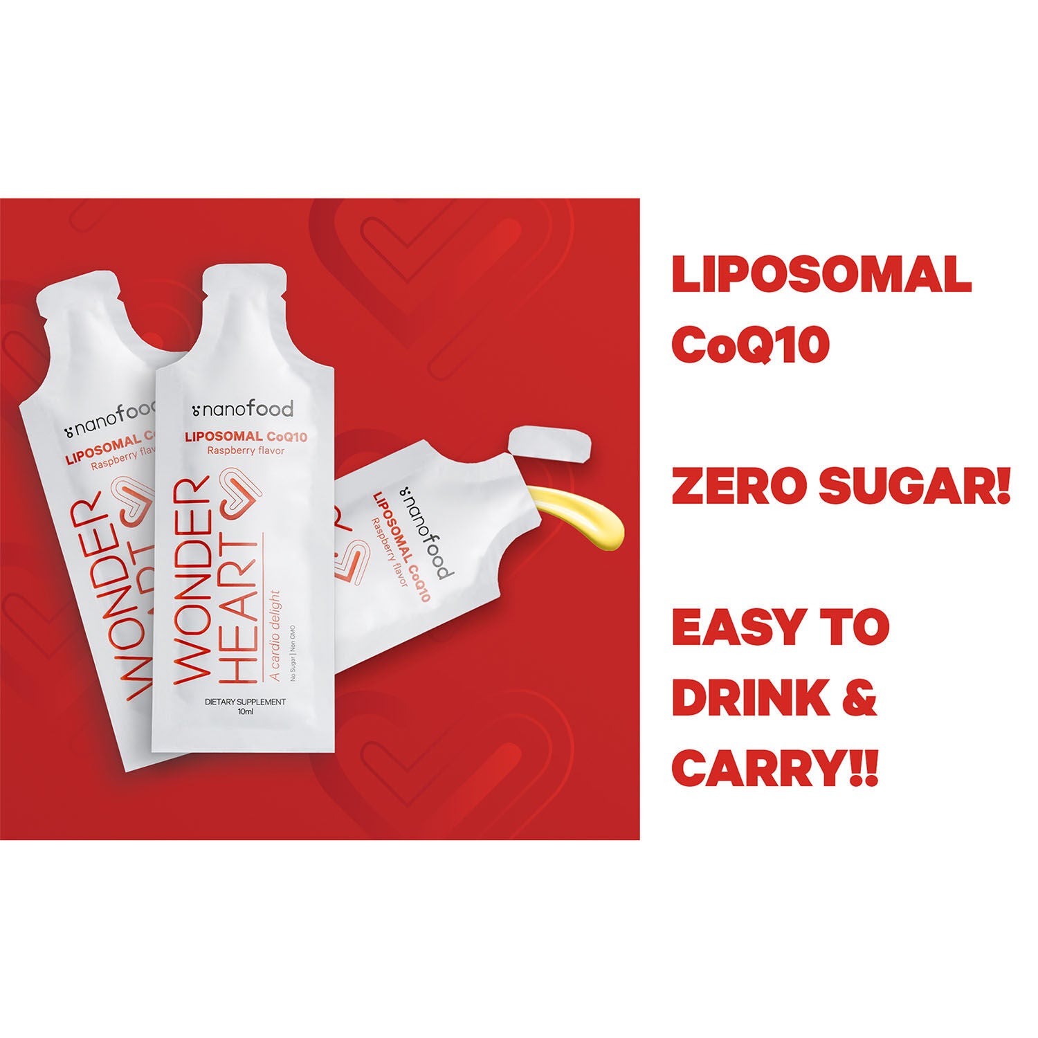 Nanofood Wonder Heart - Liposomal CoQ10 Liquid Supplement - 0.3 oz. (30 Servings)